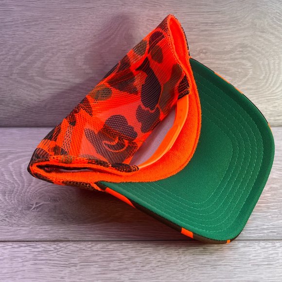 OTTO Accessories New Vintage Style Script Philadelphia Eagles Orange Camo Trucker Hat Cap